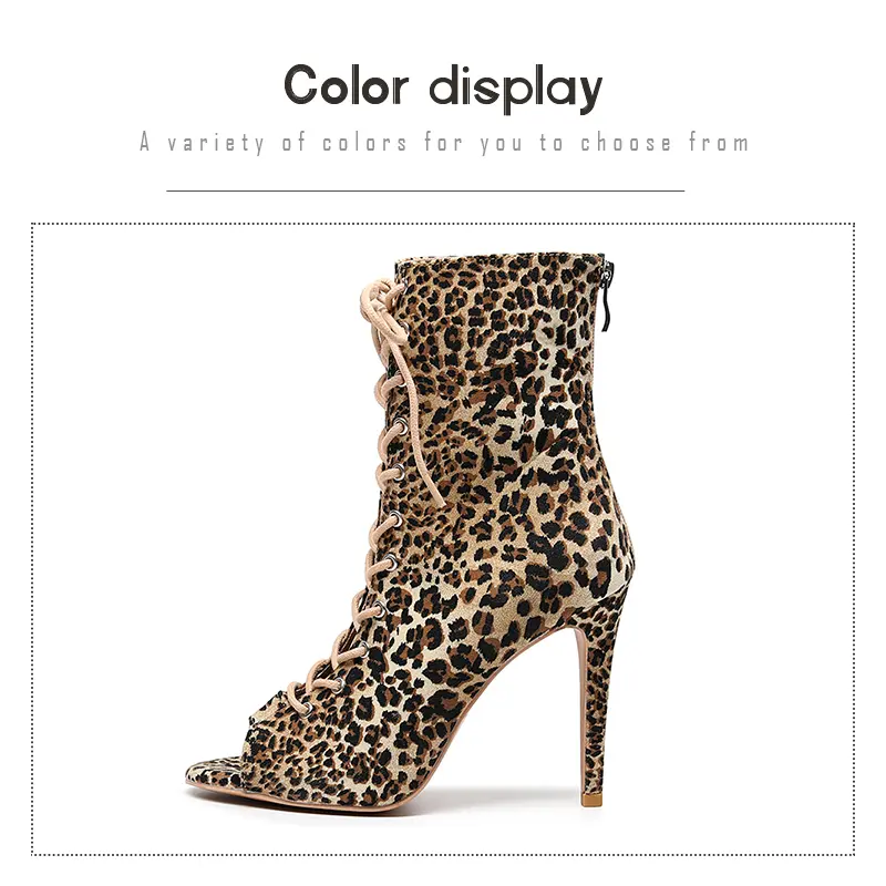 DKZSYIM Stilettos Women Dance High Heels Ballroom Latin Dance Shoes Pole Party Dance Shoes For Girls Ladies Leopard New