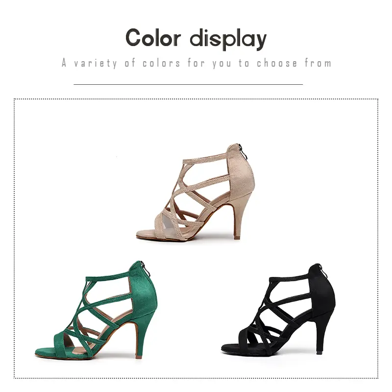 DKZSYIM Women Ballroom High Heels Salsa Tango Pole Dance Shoes For Women Sexy stilettos Fashion Party Dance Shoes Ladies