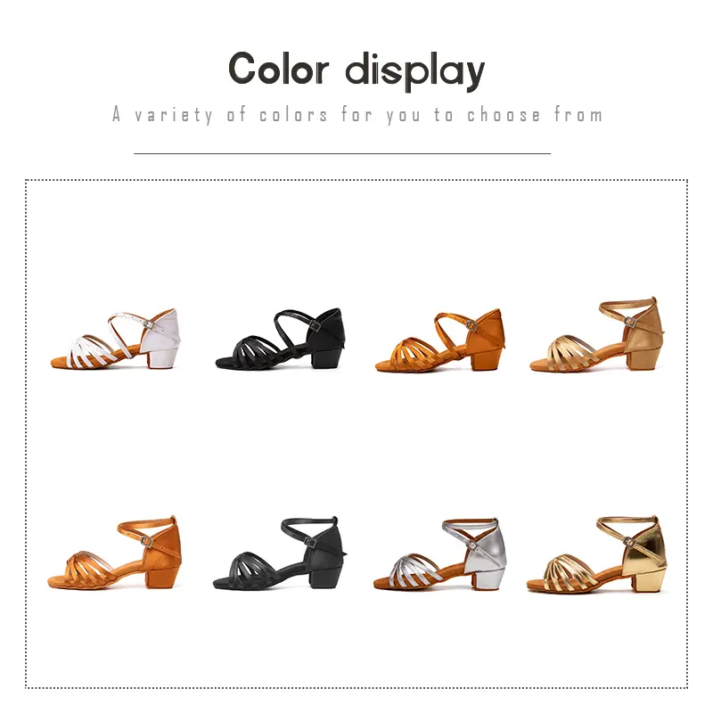 New Girls Latin Dance Shoes Ballroom Salsa Dancing Shoes Low Heels Children Tango Salsa Sandals Dance Shoes For Ladies Women