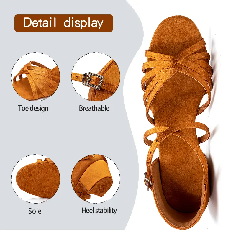 New Girls Latin Dance Shoes Ballroom Salsa Dancing Shoes Low Heels Children Tango Salsa Sandals Dance Shoes For Ladies Women