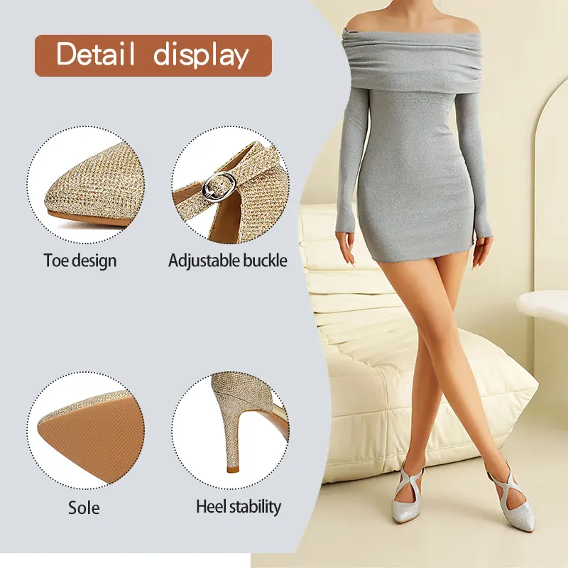 DKZSYIM Woman Dance Shoes close-toe High heels Dance Shoes for Ladies Girls Dance Shoes Waltz Party Tango Dance Hall Shoes