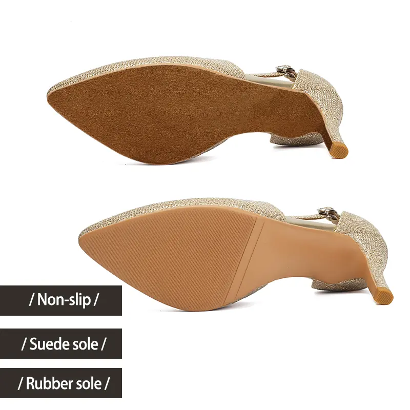 DKZSYIM Woman Dance Shoes close-toe High heels Dance Shoes for Ladies Girls Dance Shoes Waltz Party Tango Dance Hall Shoes