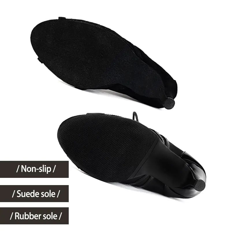 Sexy Stilettos Women Peep-Toe Dance Shoes Dance Booties Girls Ladies Latin Salsa Boots High Heels Women Ballroom Dance Shoes