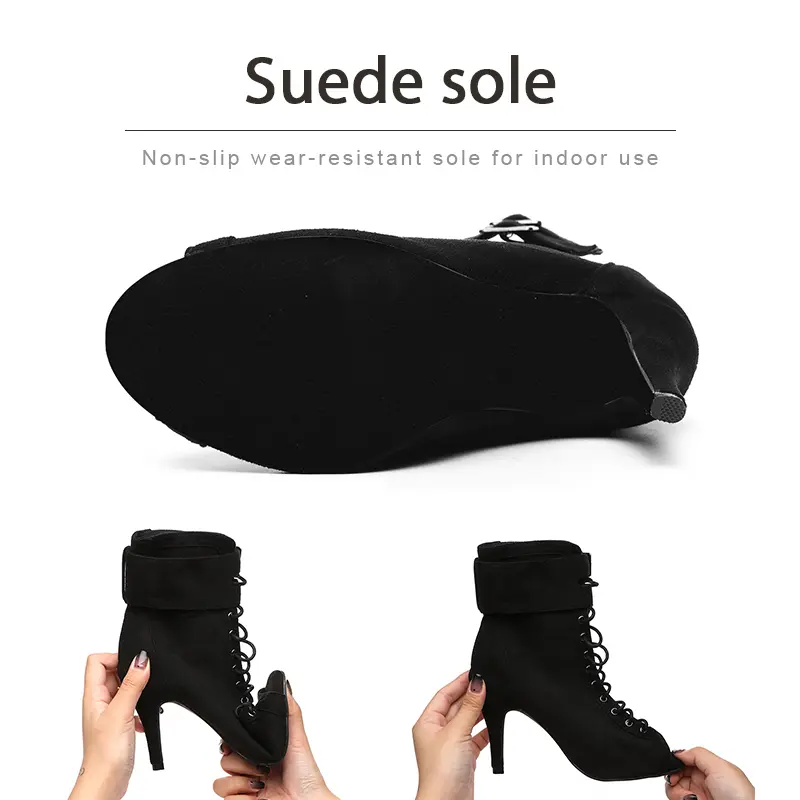 DKZSYIM Women Dancing Shoes Latin Dance Shoes Fashion Salsa Dance Boots Woman Girls Tango Ballroom Shoes Ladies Spring/Autumn