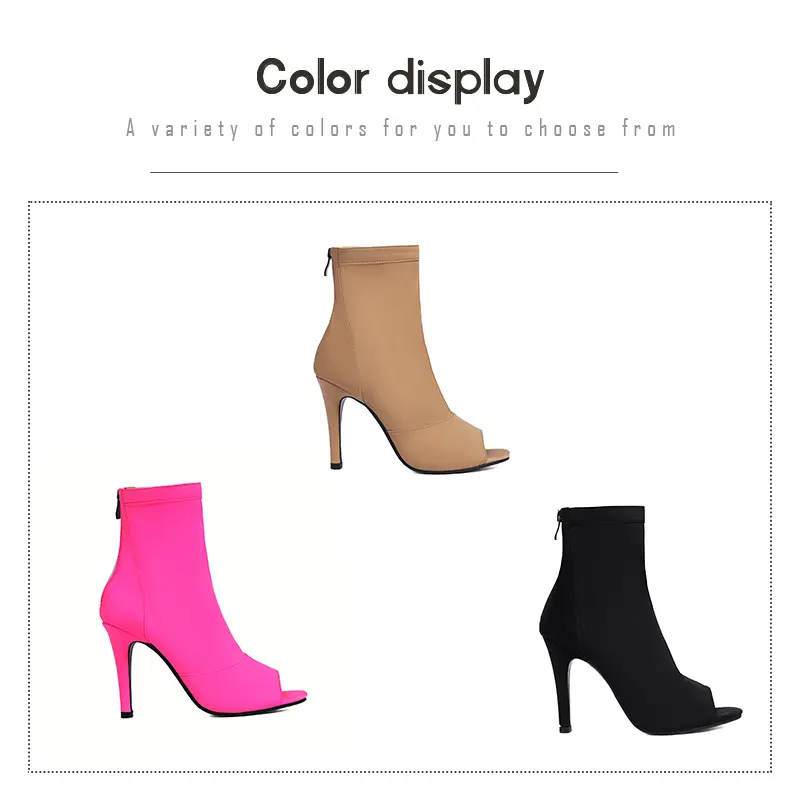 DKZSYIM Latin Dance Shoes Woman Sexy Stilettos Tango Boots Party Dance Booties Women's Dancing Shoes Ladies Ballroom Boots