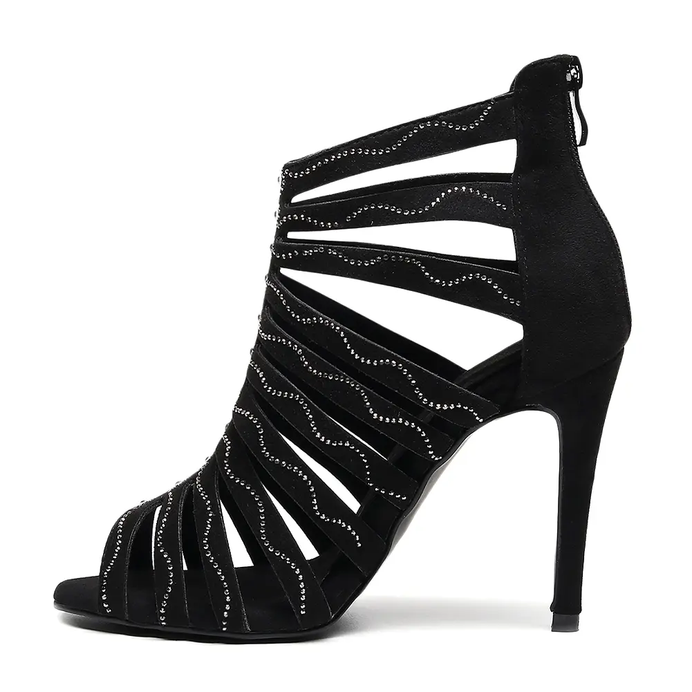 DKZSYIM Women Fashion Salsa Shoes Dance Boots Party Tango Dance Shoes Sexy stilettos Ladies Girls Ballroom Dancing Shoes