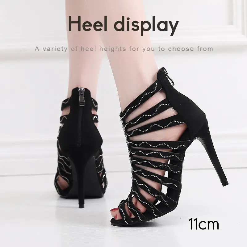 DKZSYIM Women Fashion Salsa Shoes Dance Boots Party Tango Dance Shoes Sexy stilettos Ladies Girls Ballroom Dancing Shoes