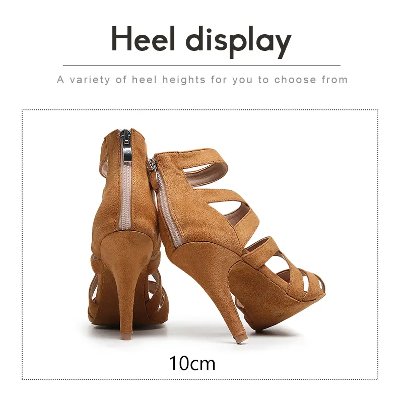 DKZSYIM Sexy Stilettos Woman Dance Shoes Peep-toe Dance Boots Boots Girls Perform Party Ballroom Boots Women's Dancing Shoes