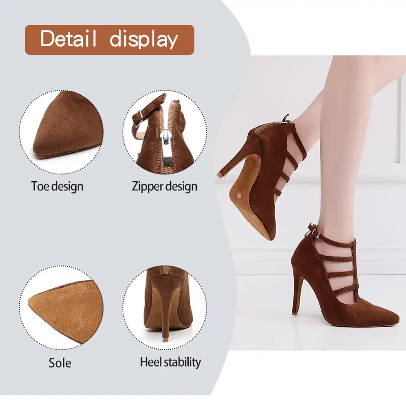 DKZSYIM New Women Sexy Dance Shoes close-toe Sexy Stilettos soft sole Banquet shoes/Dance shoes/Party/Ballroom Dancing Shoes