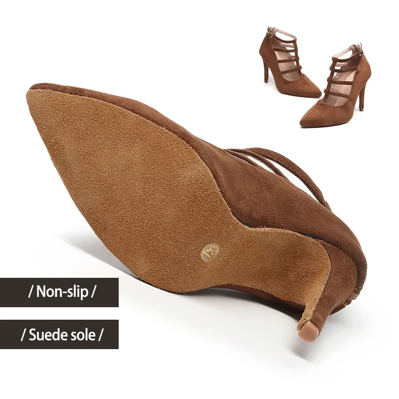 DKZSYIM New Women Sexy Dance Shoes close-toe Sexy Stilettos soft sole Banquet shoes/Dance shoes/Party/Ballroom Dancing Shoes