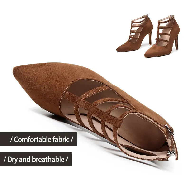 DKZSYIM New Women Sexy Dance Shoes close-toe Sexy Stilettos soft sole Banquet shoes/Dance shoes/Party/Ballroom Dancing Shoes