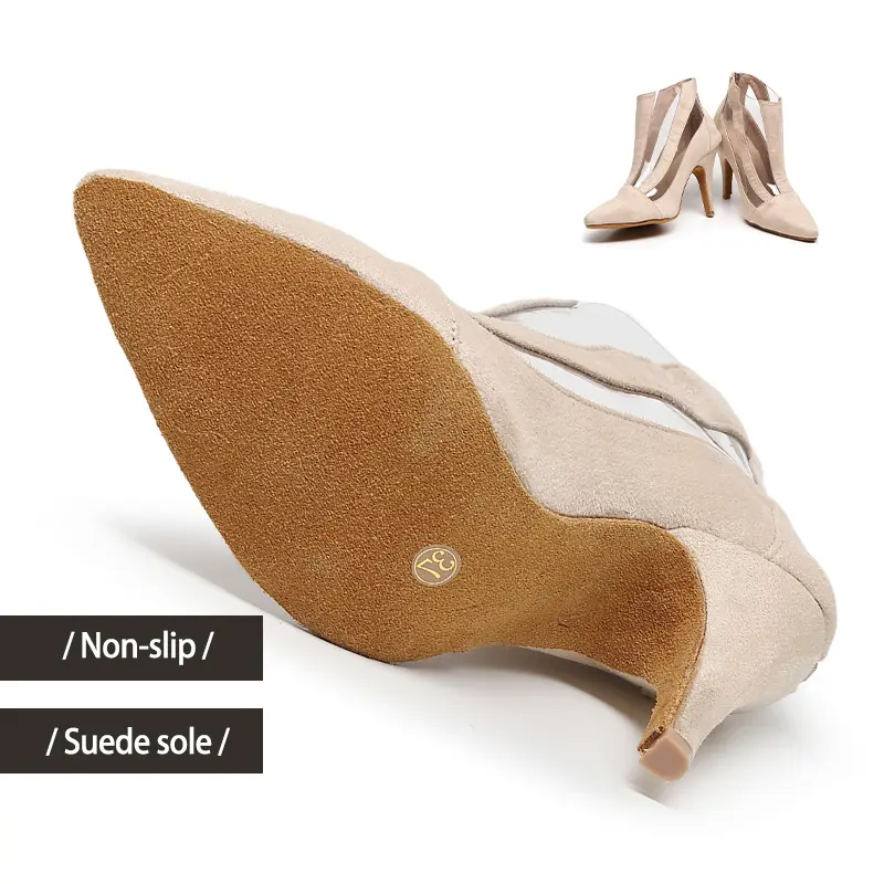 DKZSYIM ﻿New Women Dance Shoes close-toe Ankle Boots Ladies Women Ballroom Dancing Shoes Girls Sexy Stilettos Dance Boots