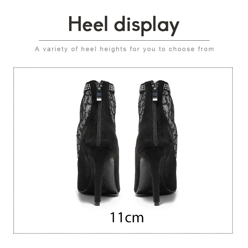 DKZSYIM New Women's Dance Boots Black Sexy Stilettos Women Latin Dance Shoes Thin Heels soft sole Ladies Ballroom Dancing Shoes