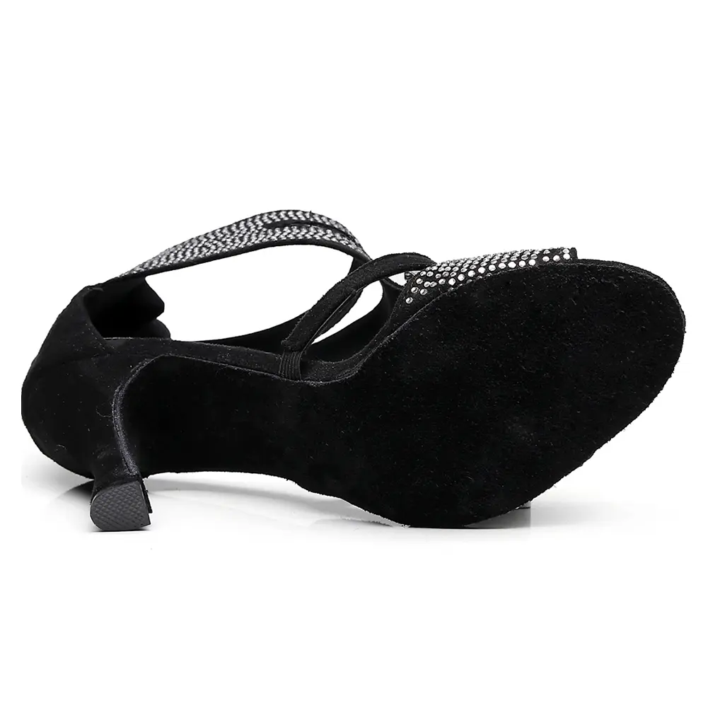 DKZSYIM Women Latin Dance shoes Ballroom High Heels Tango Shoes Salsa Sandals Women Sexy stilettos Fashion Dancing Shoes Ladies