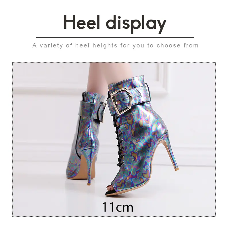 2025 New Women's Dance Boots Sexy Stilettos Woman Latin dance heels shoes Thin Heels Ladies Party Ballroom Dancing Shoes