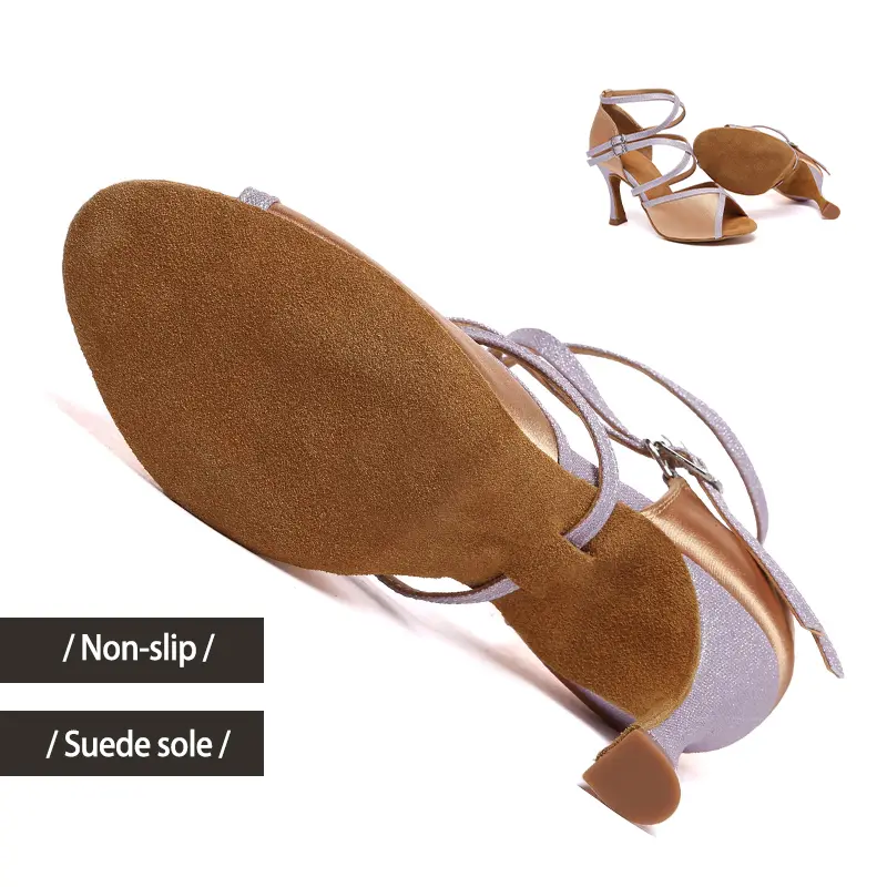 Woman Latin Dance Shoes peep-toe Silk Dancing Shoes Tango Party Dance Shoes Ballroom Salsa sandals Ladies Women Dance Shoes