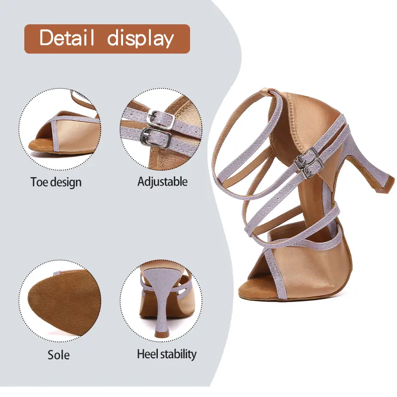 Woman Latin Dance Shoes peep-toe Silk Dancing Shoes Tango Party Dance Shoes Ballroom Salsa sandals Ladies Women Dance Shoes