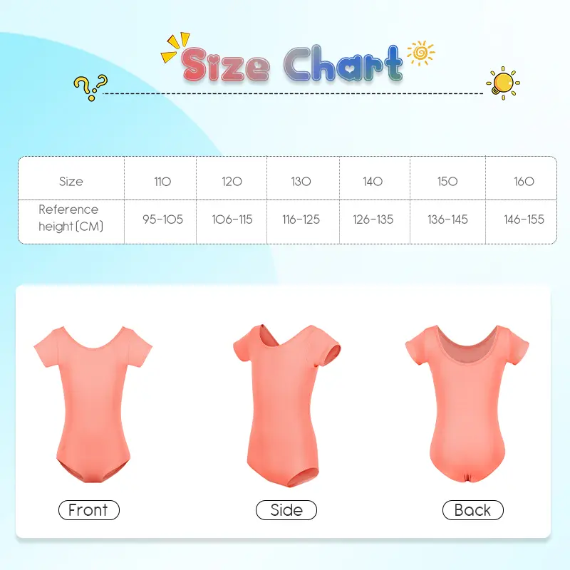 Girls Ballet Dance Leotards Cotton gymnastics Students Children Kids TuTu Dance Leotards Ballet Skating clothes Dance costumes