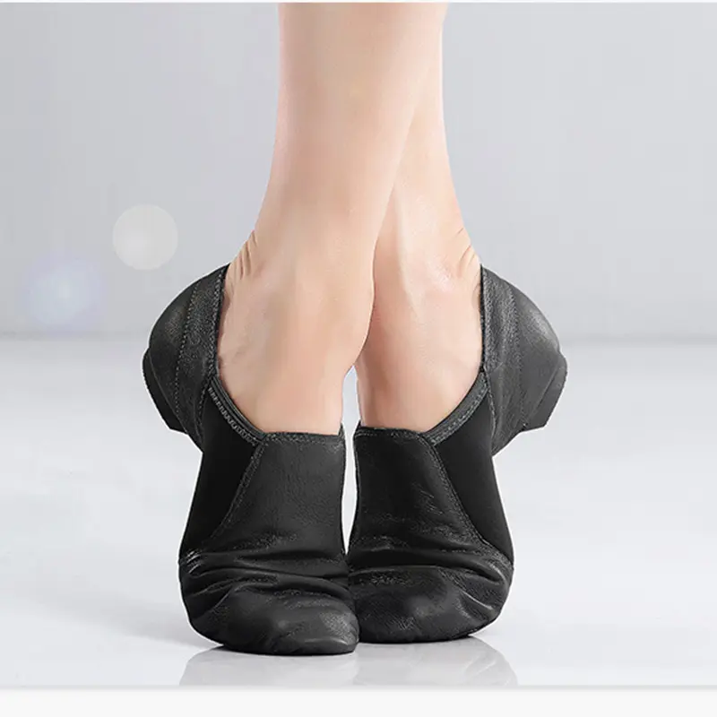 DKZSYIM Wome Jazz Dance Shoes Flat Dancing Shoes Men Brown Black Jazz Dance Shoes For Women/Men Ballroom shoes Wear-resistant