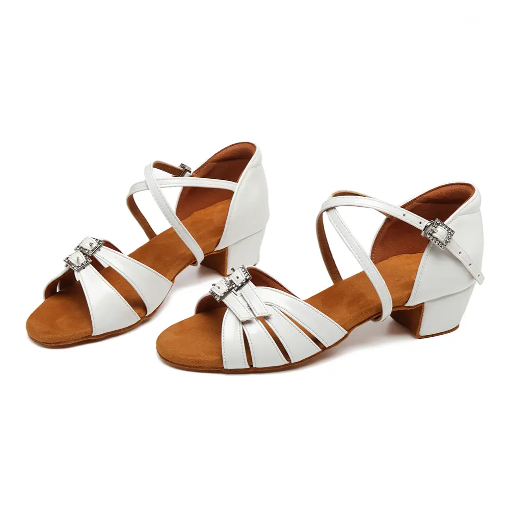 New Girls Latin Dance Shoes Ballroom Salsa Dancing Shoes Low Heels Children Tango Salsa Sandals Dance Shoes For Ladies Women