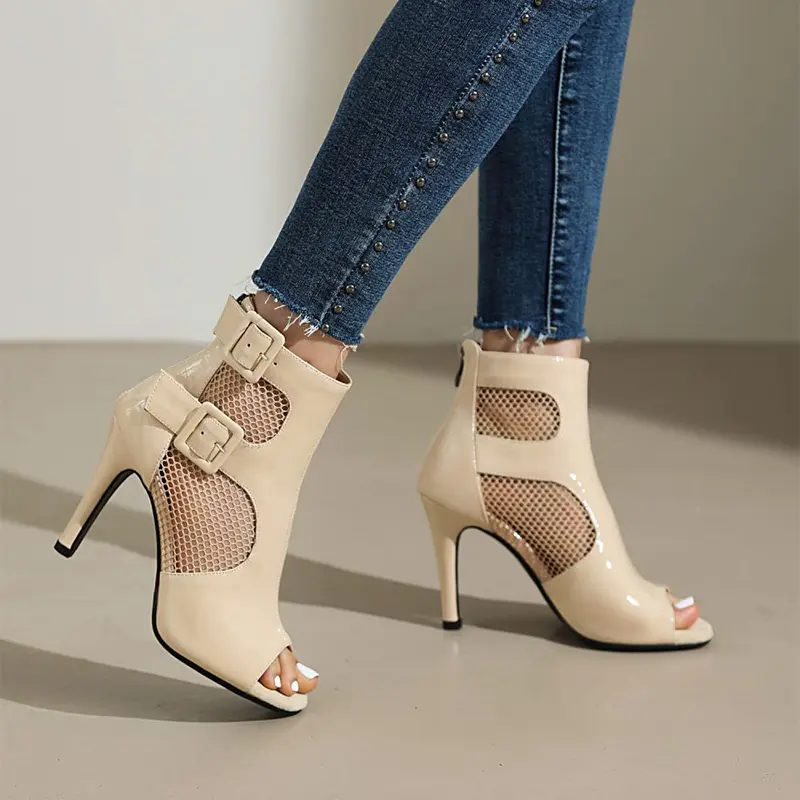 DKZSYIM Woman Latin Dance Shoes Sexy Stilettos Summer Dance Boots Women's Tango Dancing Shoes for Ladies Ballroom Boots Heels