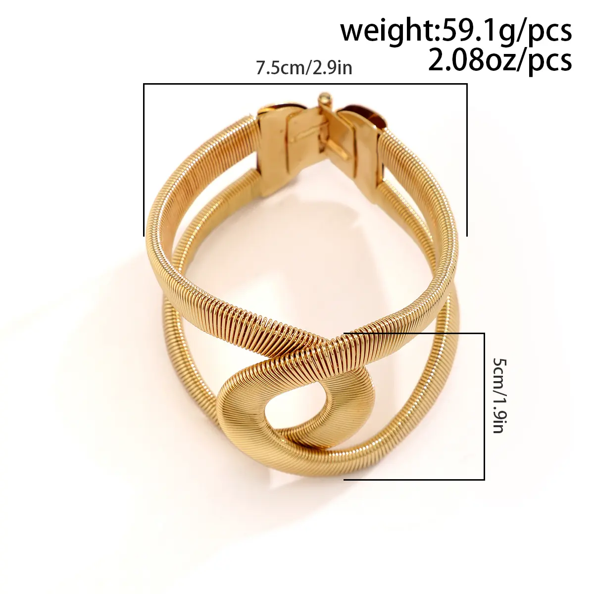 Exaggerated Punk Adjustable Leather Buckle Big Bangles for Women Gypsy Twisted Wide Arm Bracelet Grunge Jewelry Steampunk Men