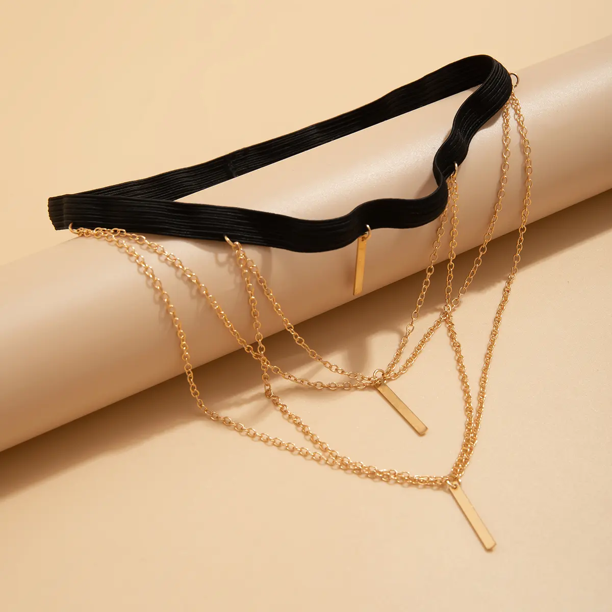 Multilayer Boho Elastic Band Bandage Leg Thigh Chain for Women  Bikini Goth Rod Tassel Pendant Garter Belt Body Jewelry Gift New