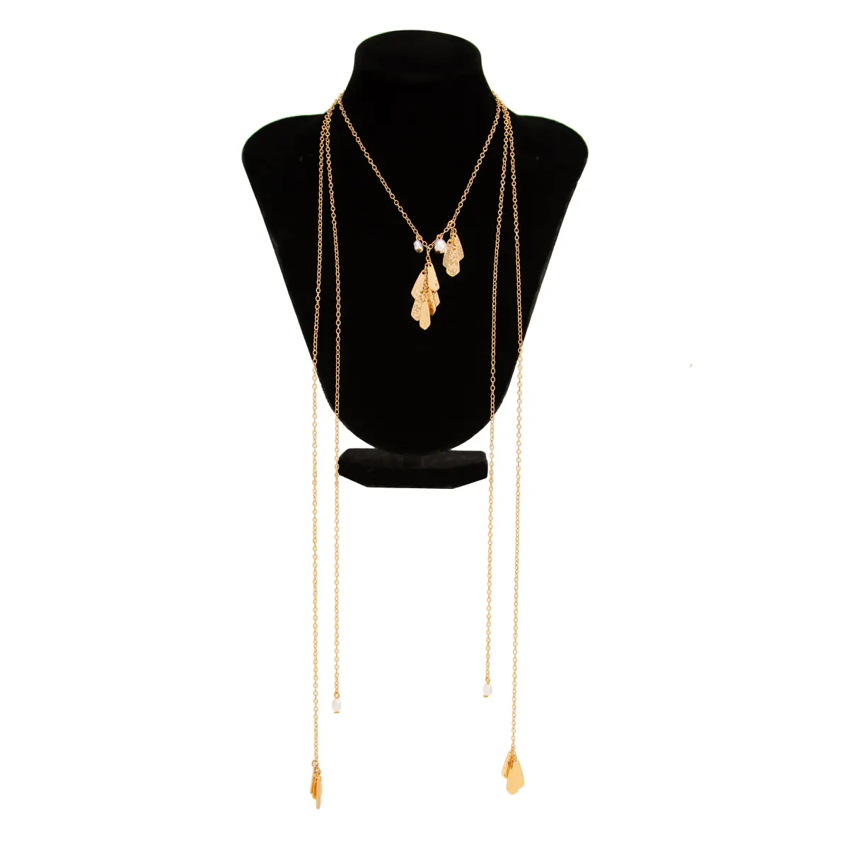 Ingemark Elegant Sequin Tassel Pendant Choker Necklace for Women New Trend Sexy Long Chest Chain Necklace Wedding Jewelry Gift