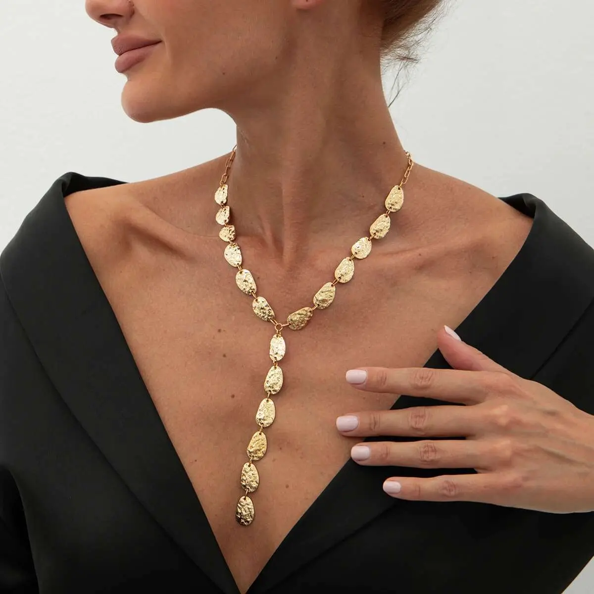 Ingemark Sexy Y Shape Long Chest Chain Necklace for Women New Trend Wedding Bridal Vintage Beads Choker Daily Party Jewelry Gift