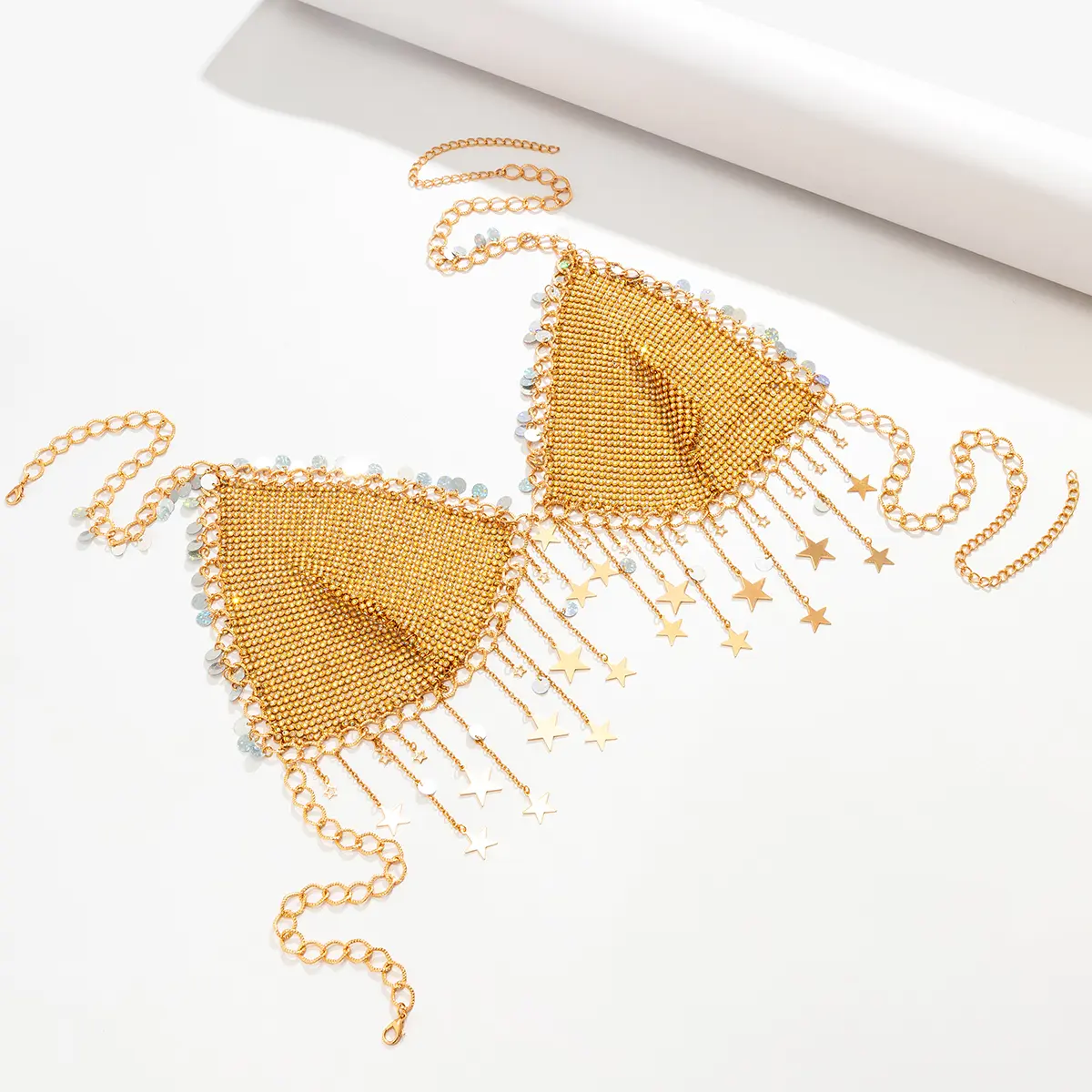 Ingemark Boho Sexy ​Lingerie Women Body Bikinis Tassel Bra Chain Summer Beach Dancewear Festival Accessories Body Jewelry New