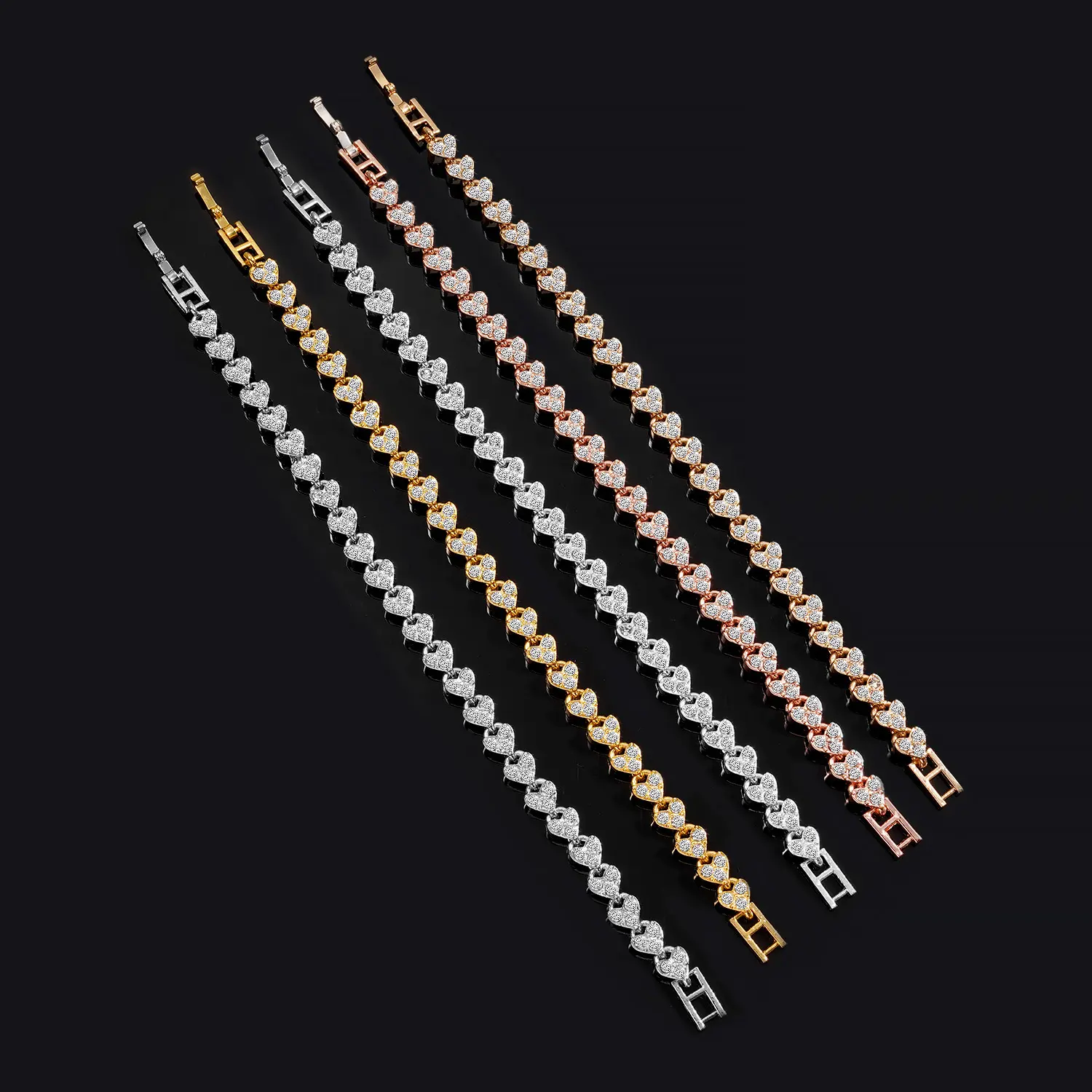 Luxury Roman Crystal Geometric Chain Bracelets for Women Trendy 2024 Goth Full Rhinestone Charm Bangles Wed Jewelry Accessories