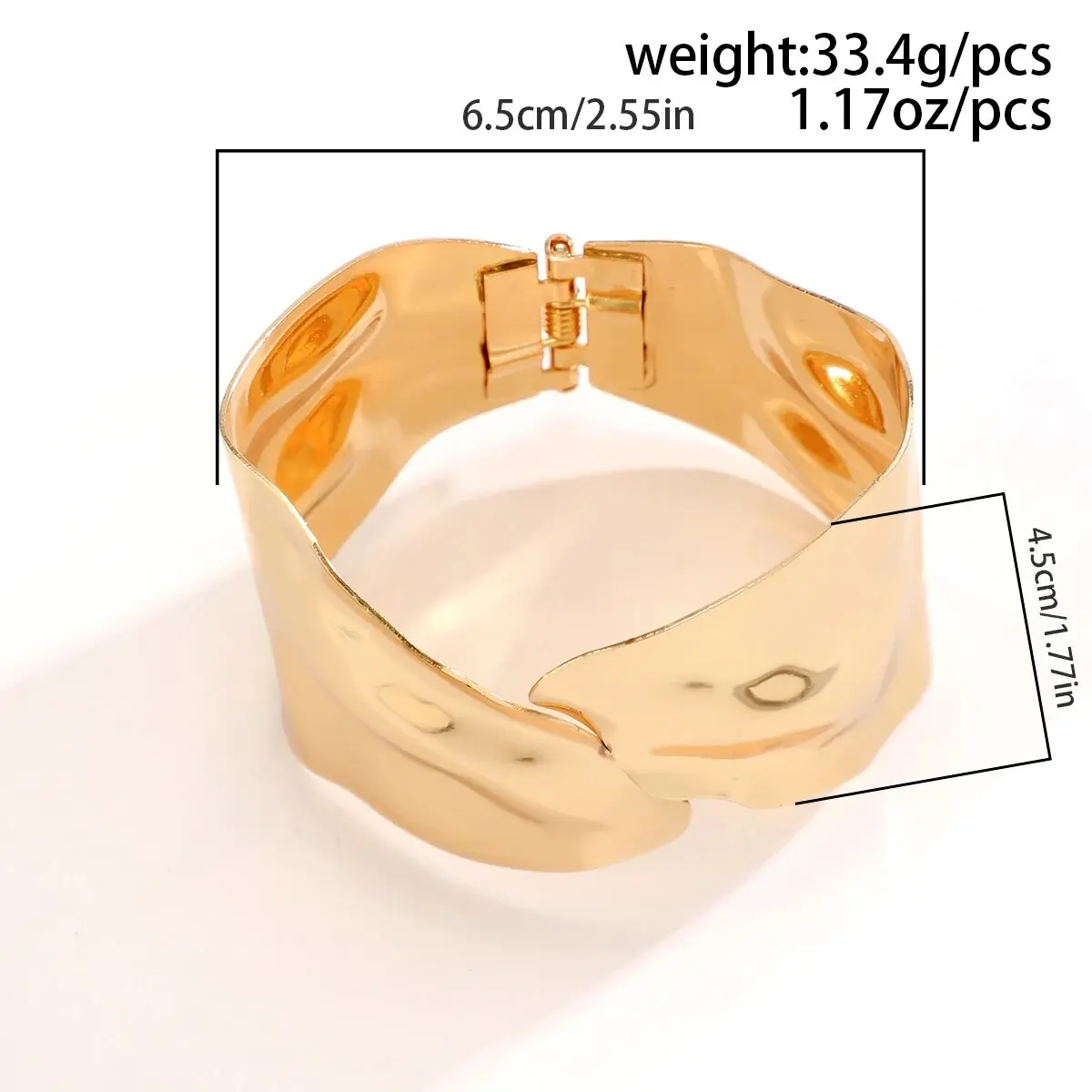 Punk Heavy Metal Irregular Open Bangle for Women Gold Color Wide Big Cuff Bracelet Trendy Jewelry On The Hand Wedding Party Gift