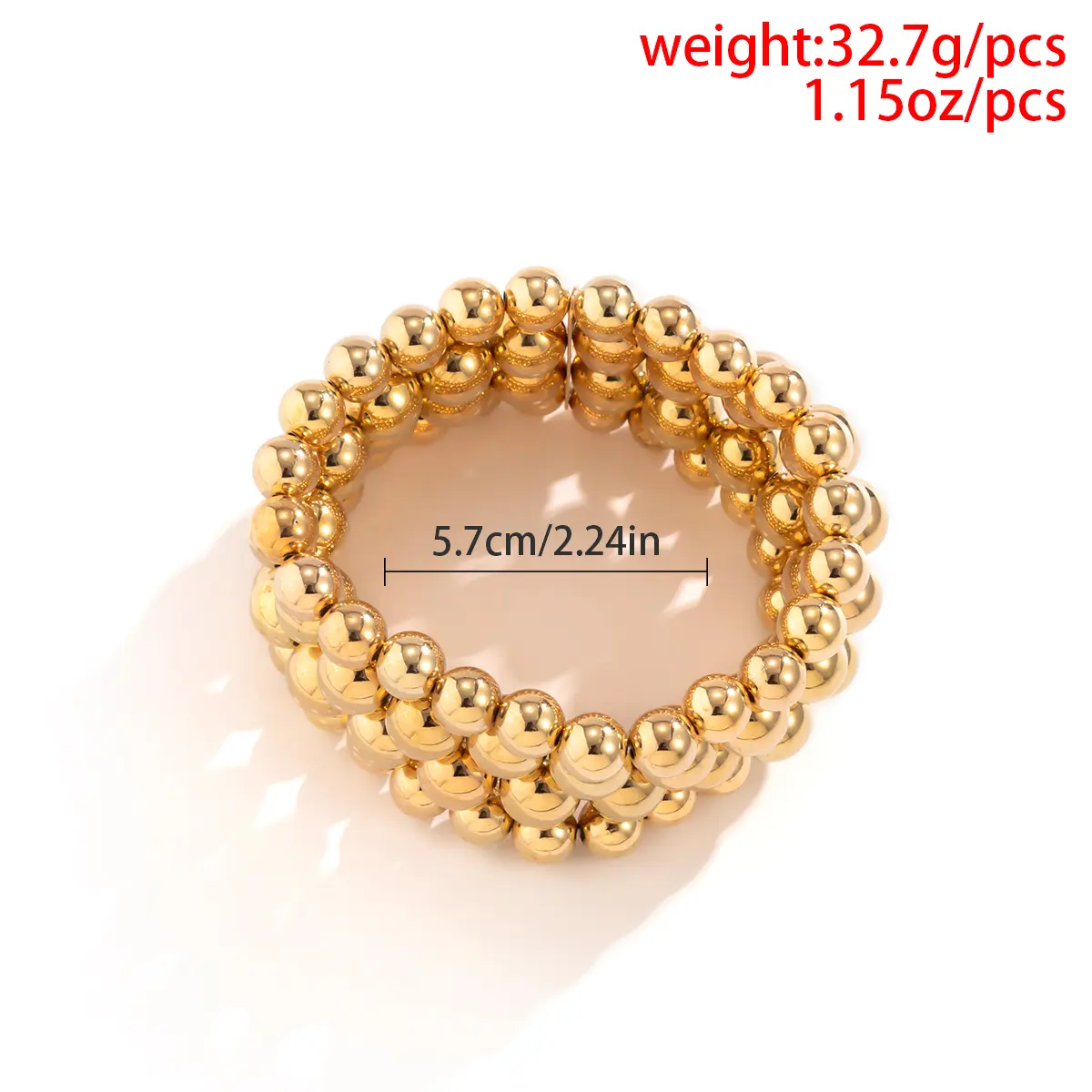 Ingemark Exaggerated Acrylic Bead Homme Bracelets on Hand for Women Men Handmade Big Ball Chain Fashion Jewelry 2022 Steampunk