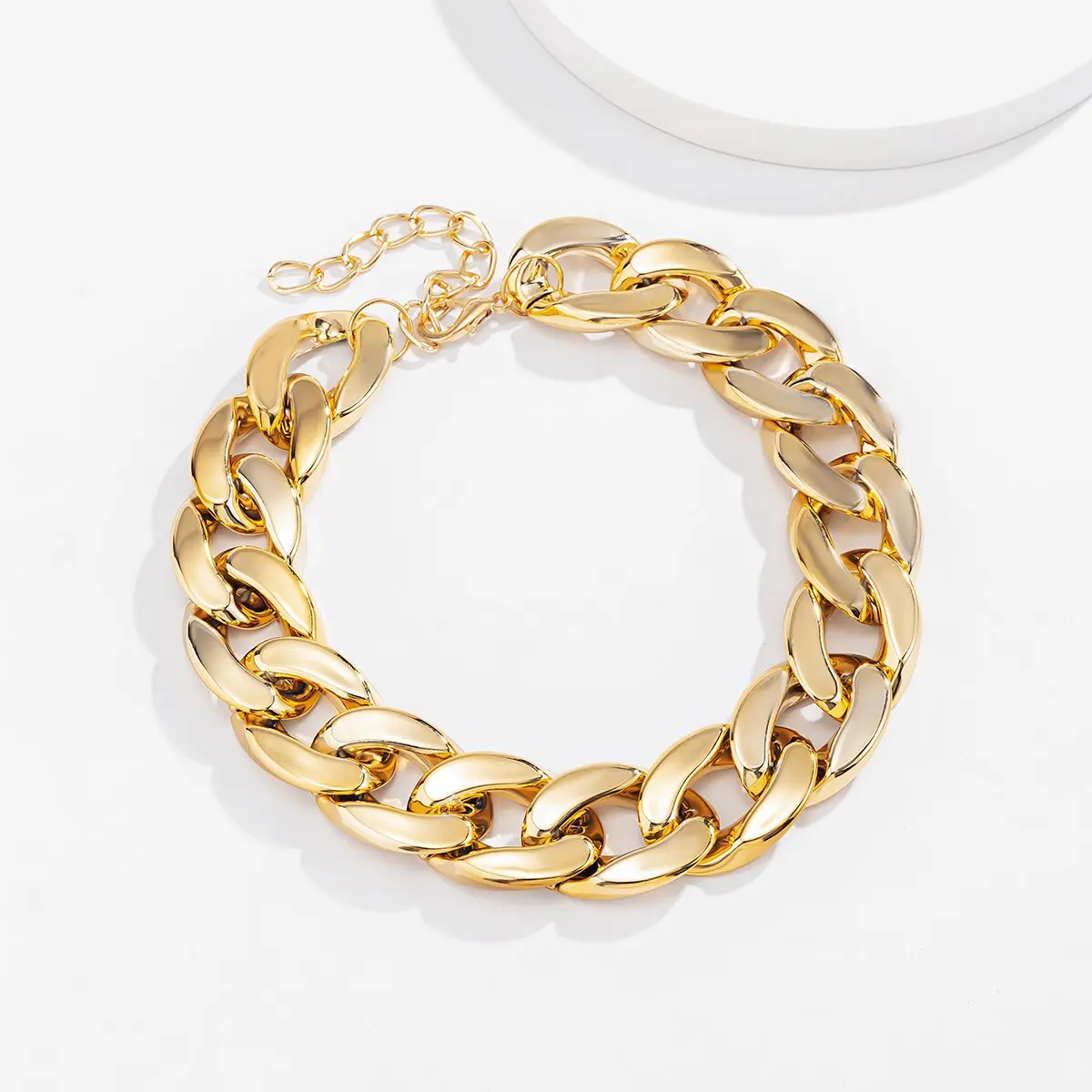 High Quality Exaggerated Plastic CCB Big Chunky Chain Necklace for Women Vintage Twisted Chunky Thick Link Jewelry Steampunk Men