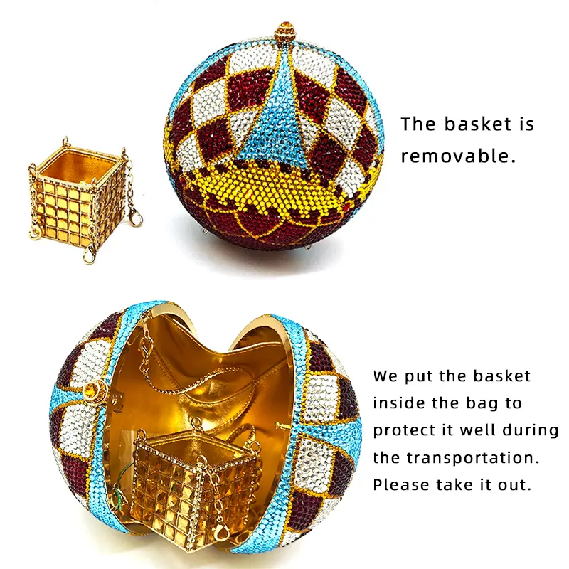 FAST SHIPPING Designer luxury bag Bridal wedding fancy purse luxury bags women hot air balloon crystal clutch bag