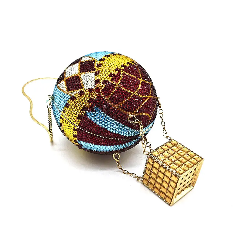 FAST SHIPPING Designer luxury bag Bridal wedding fancy purse luxury bags women hot air balloon crystal clutch bag