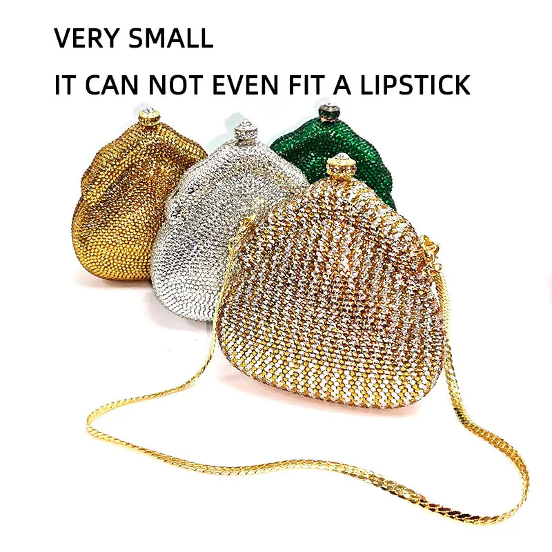 VERY SMALL Luxury bridal wedding diamond customization bag crystal clutch initial purse