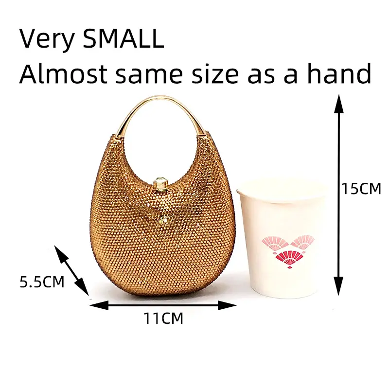 SMALL Elegant Bridal wedding party wallet women evening party Classical purses diamonds full crystal small clutches