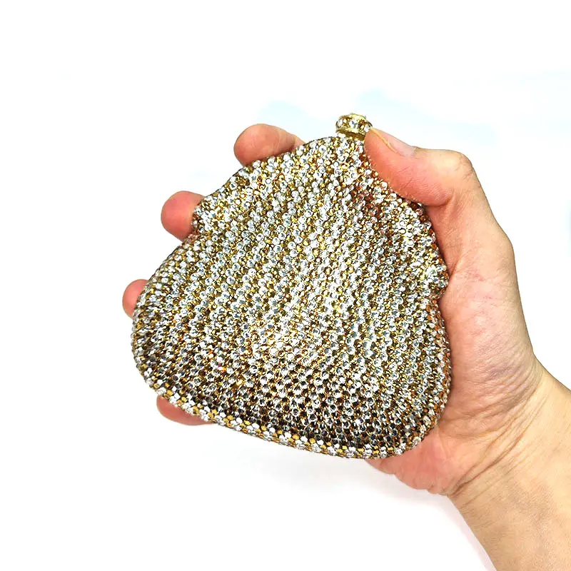 VERY SMALL Luxury bridal wedding diamond customization bag crystal clutch initial purse