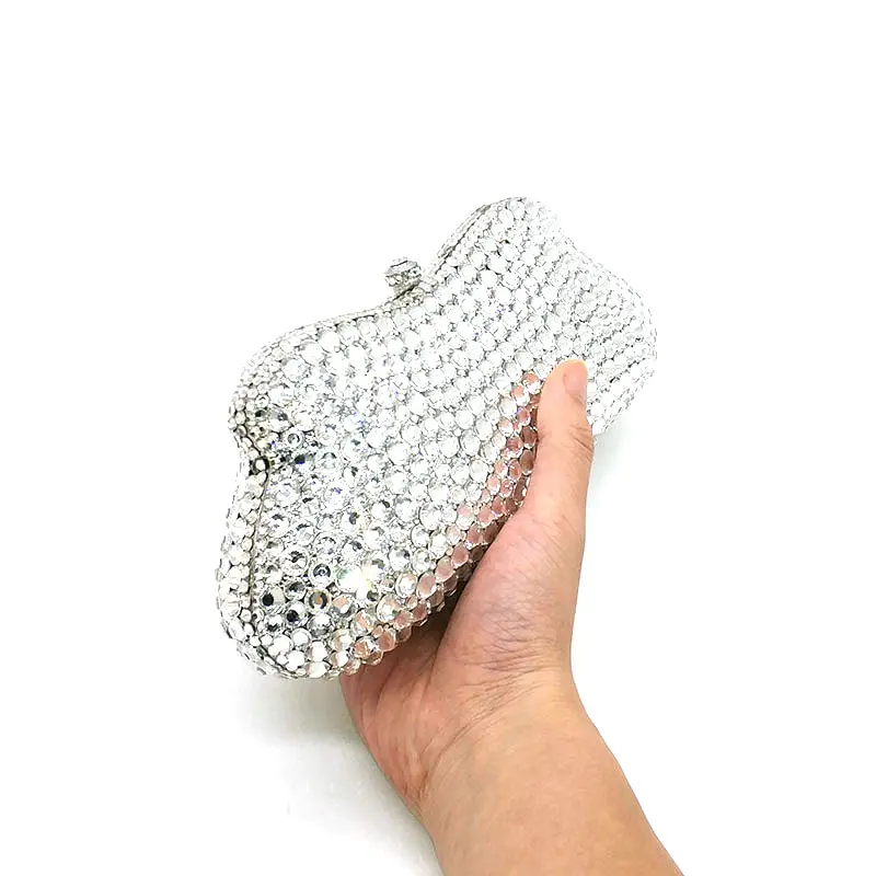 Luxury purses Bridal wedding party women evening party classical bag diamonds clutches elegant full crystal purses