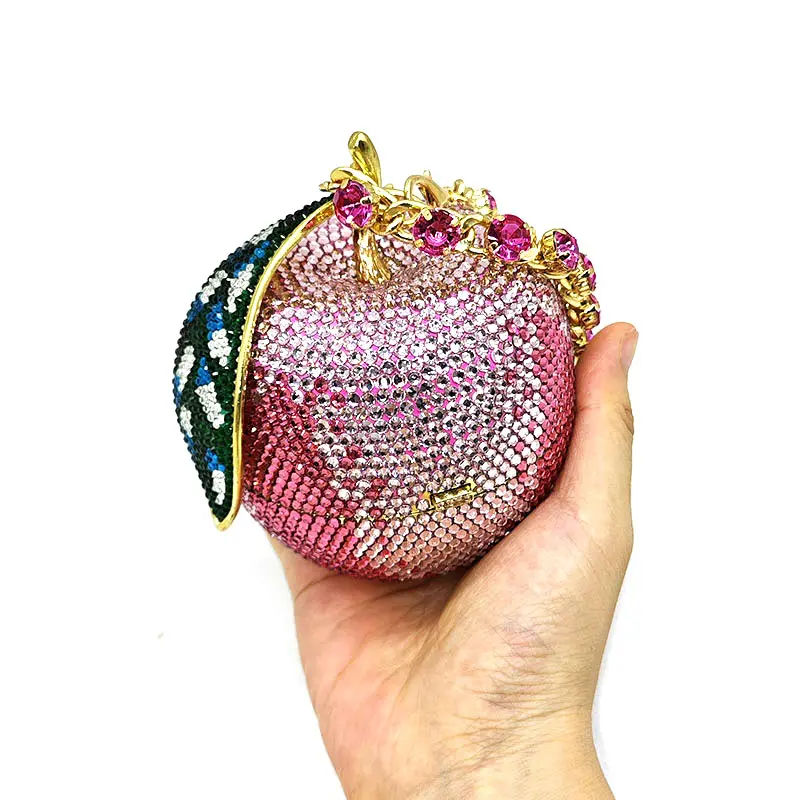 Ladies luxuries Bridal wedding purses women evening party fruit crystal clutches