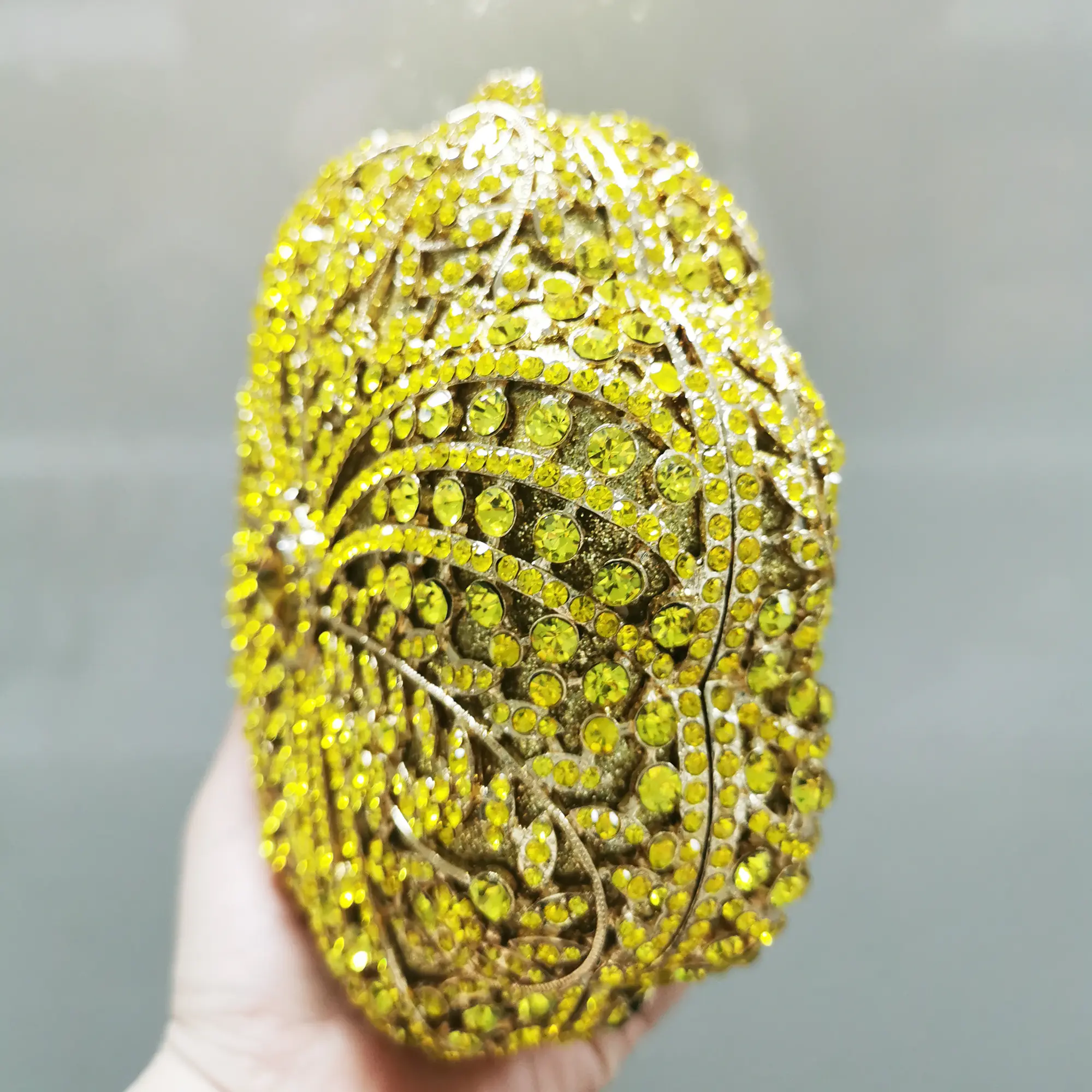 XIYUAN Yellow Diamond Evening Bag Pochette Soiree Women Ladies Stones Day Clutches Rhinestone Clutch Purse Banquet Clutches Bags
