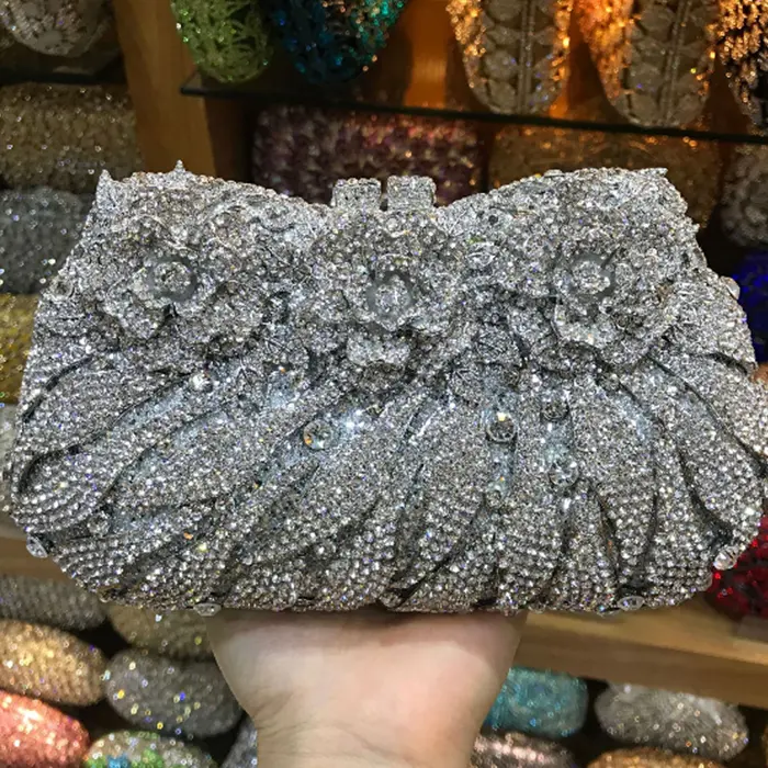 XIYUAN Women's Diamond Handbags Rhinestones Evening Bags Bridal Stones Clutch Purse Lady Clutches Bags Party Wedding Evening Bag