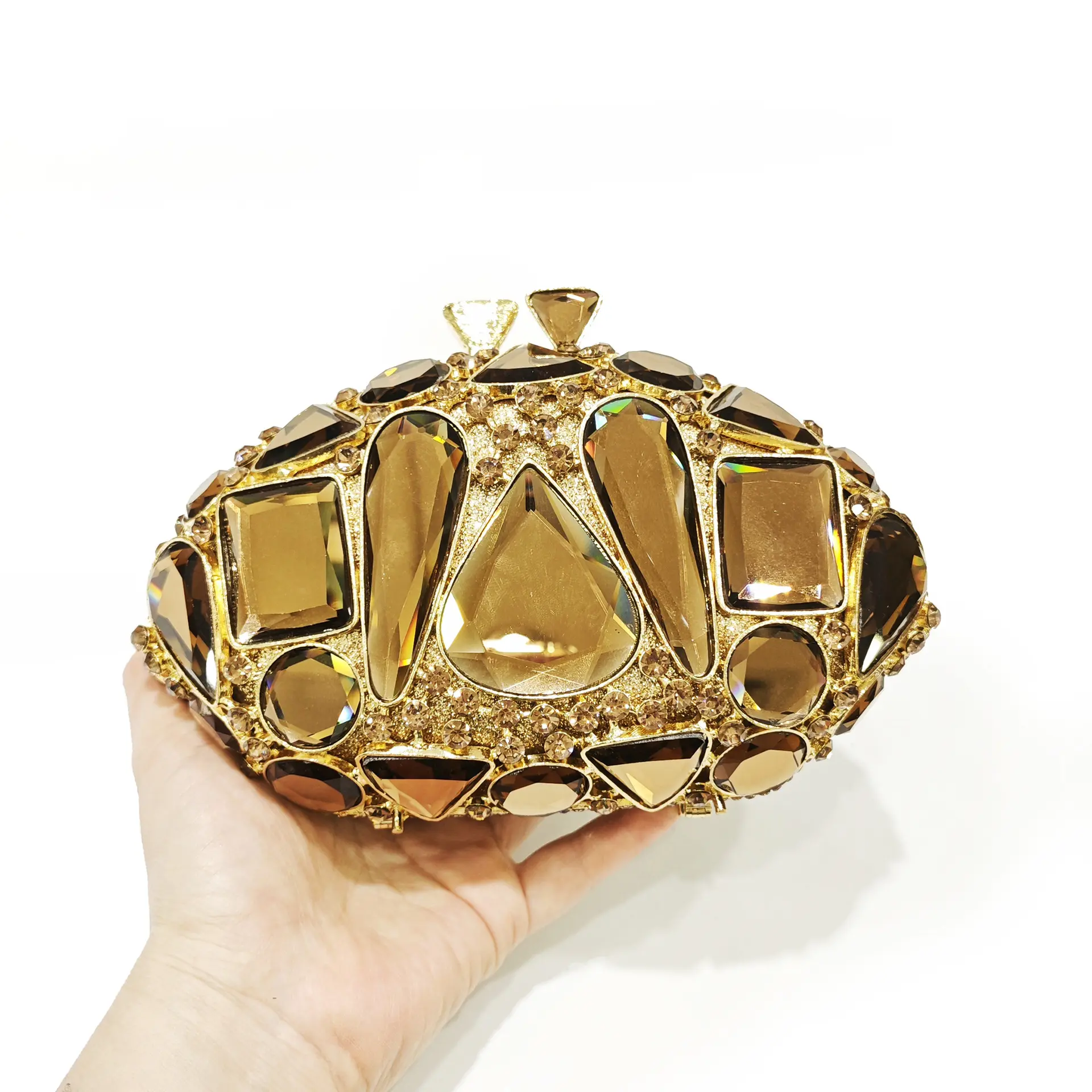 XIYUAN New Arrivals Women Stone Evening Bags Lady Gold Rhinestone Clutch Purse Brand Luxury Designer Handbag Party Bridal Purses