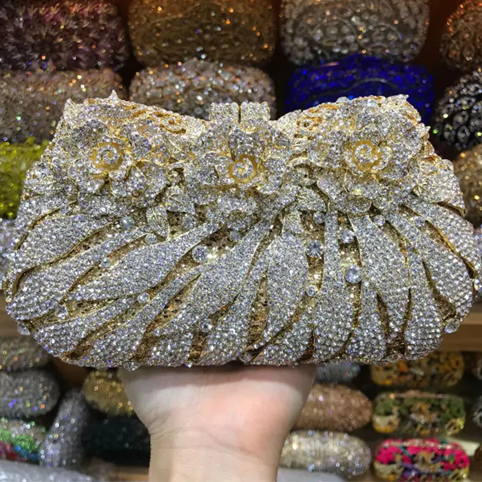 XIYUAN Women's Diamond Handbags Rhinestones Evening Bags Bridal Stones Clutch Purse Lady Clutches Bags Party Wedding Evening Bag