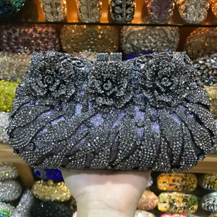 XIYUAN Women's Diamond Handbags Rhinestones Evening Bags Bridal Stones Clutch Purse Lady Clutches Bags Party Wedding Evening Bag