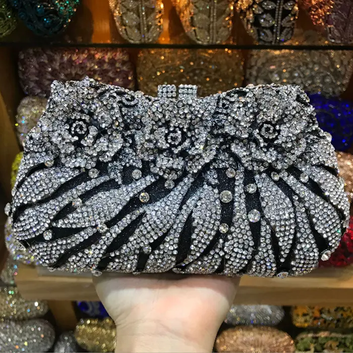 XIYUAN Women's Diamond Handbags Rhinestones Evening Bags Bridal Stones Clutch Purse Lady Clutches Bags Party Wedding Evening Bag