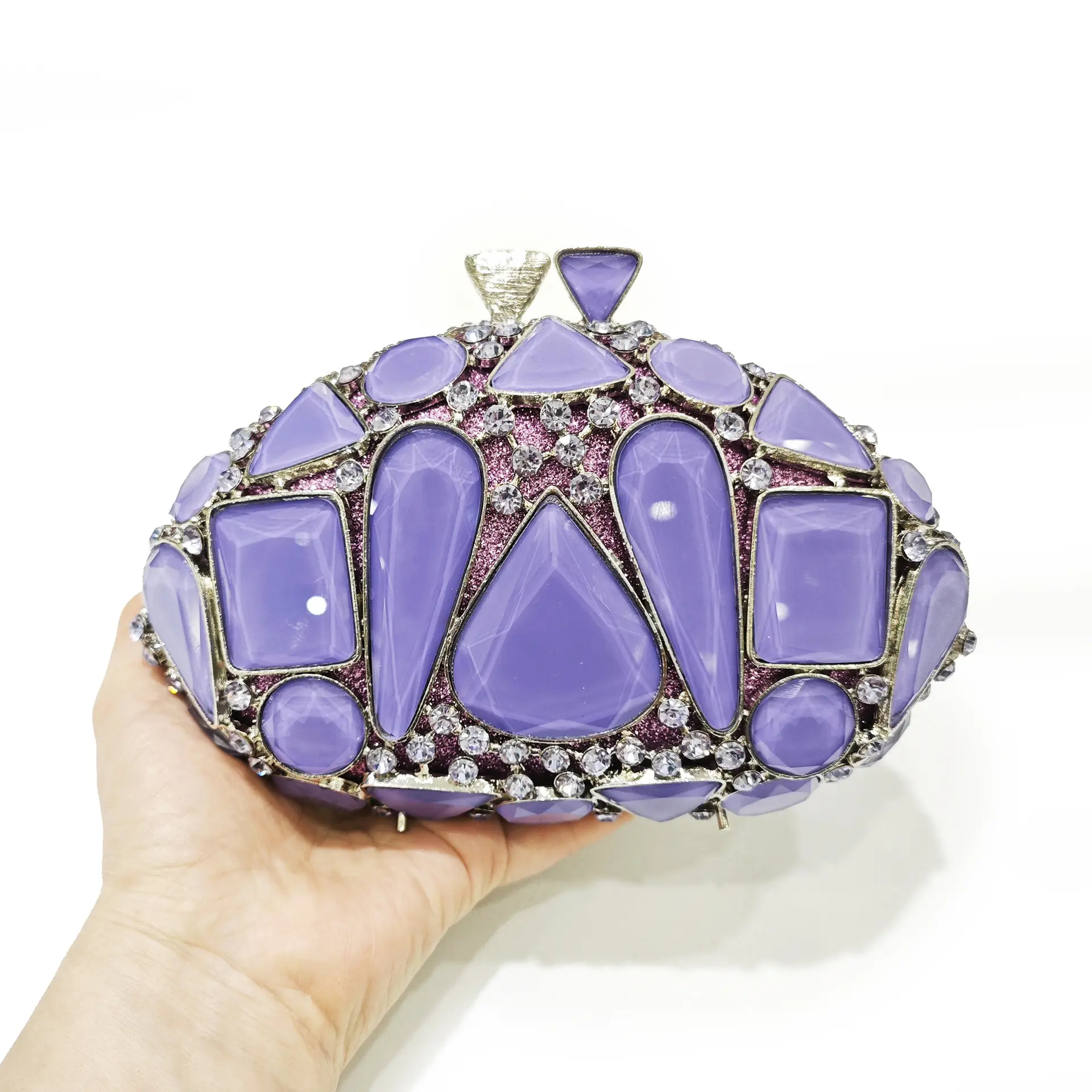 XIYUAN New Arrivals Women Stone Evening Bags Lady Gold Rhinestone Clutch Purse Brand Luxury Designer Handbag Party Bridal Purses