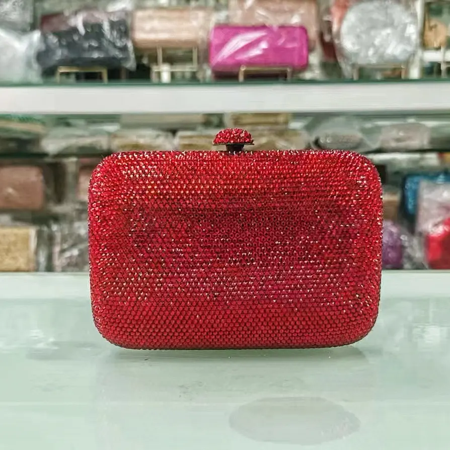 XIYUAN  Party Dinner Rhinestone Bags Women Evening Bags Crystal Clutch Elegant Flower Wedding Bridal Bridesmaid Handbags