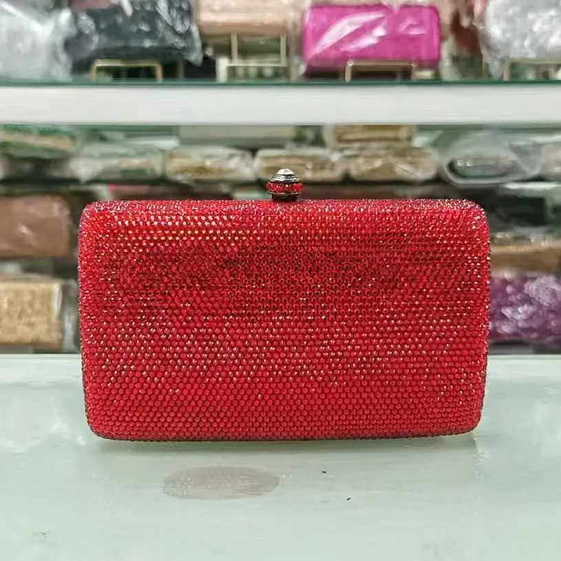 XIYUAN  Party Dinner Rhinestone Bags Women Evening Bags Crystal Clutch Elegant Flower Wedding Bridal Bridesmaid Handbags